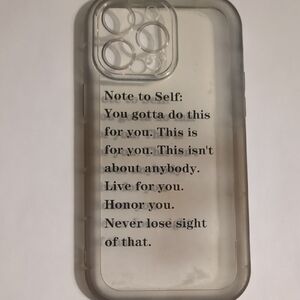 Transparent Phone Case with Motivational Quote